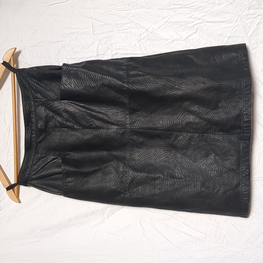 Vintage leather lined skirt medium